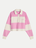 Marc O'Polo DENIM Polo Sweatshirt mit Rugby-Design 8375-Light Pink_Multi_01 bei Robert Ley