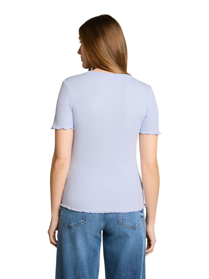 Tom Tailor Denim T-Shirt mit gewellten Saumkanten bei Robert Ley