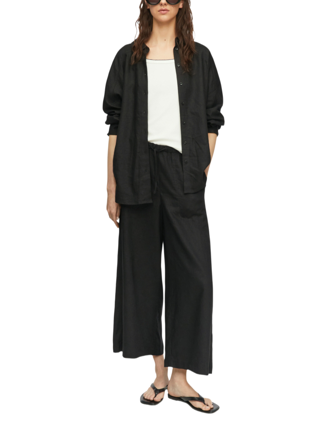Comma Wide-Leg Hose aus Leinen-Mix bei Robert Ley