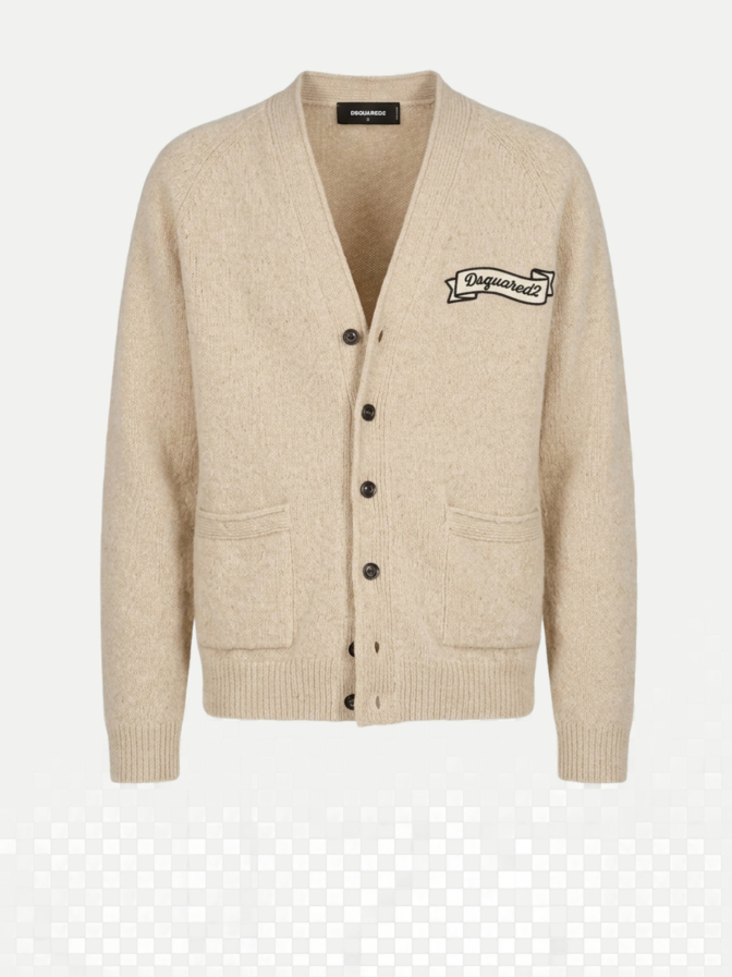DSQUARED2 Basic-Cardigan mit Dsquared2-Patch bei Robert Ley
