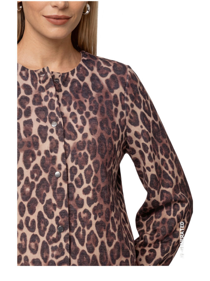 Monari Strickjacke mit Leomuster bei Robert Ley
