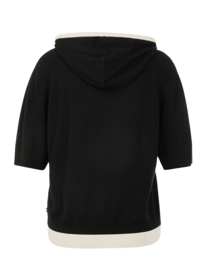 Marc Cain Feinstrick-Hoodie mit Kontrastdetails bei Robert Ley