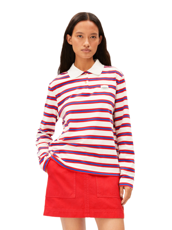 ARMEDANGELS Gestreiftes Pololangarmshirt bei Robert Ley