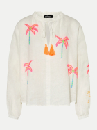Grace Leinenbluse mit Palmen-Motiv 102 offwhite bei Robert Ley