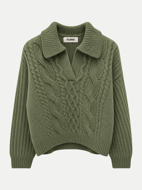 Flona Zopfstrickpullover aus Kaschmir bei Robert Ley