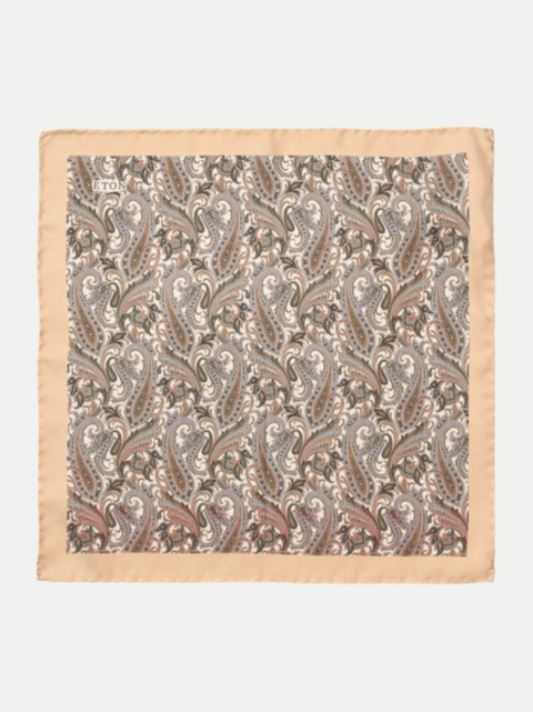 Eton Seiden-Einstecktuch mit Paisley-Muster bei Robert Ley