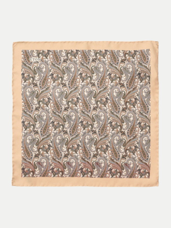 Eton Seiden-Einstecktuch mit Paisley-Muster bei Robert Ley