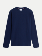 Tommy Hilfiger Sweatshirt mit Henley-Kragen DCC-BLUE bei Robert Ley
