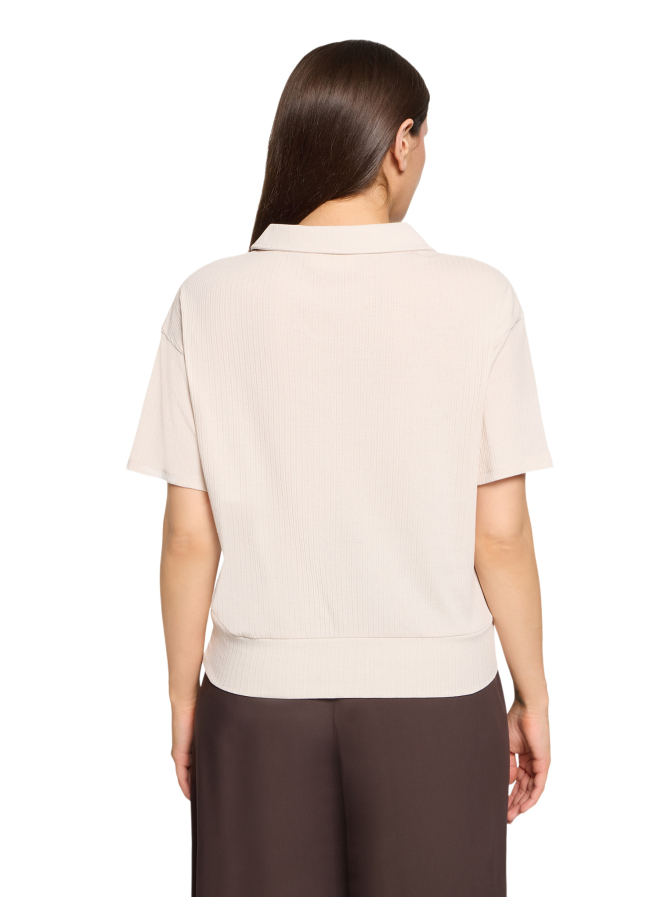 Cartoon Poloshirt mit Rippenstruktur bei Robert Ley