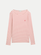 Tom Tailor Casual Langarmshirt mit Streifenmuster 40355-red offwhite stripe bei Robert Ley