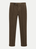 MICHAEL COAL Tapered-Fit Bundfalten-Cordhose cacao bei Robert Ley