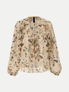 Marc Cain Bluse mit Blüten und Volants 126-lamb`s wool bei Robert Ley