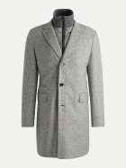 BOSS Black Fischgrätmustermantel Hyde 030-Medium Grey bei Robert Ley