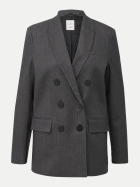 Q/S designed by Blazer mit Nadelstreifen 98J0-GREY/BLACK bei Robert Ley