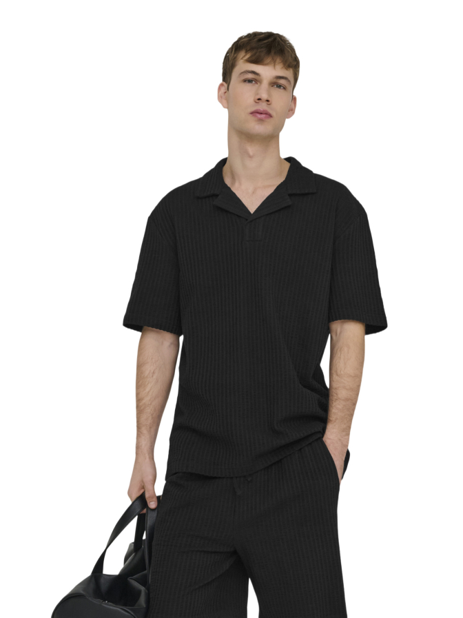 Only & Sons Seersucker Polohemd bei Robert Ley
