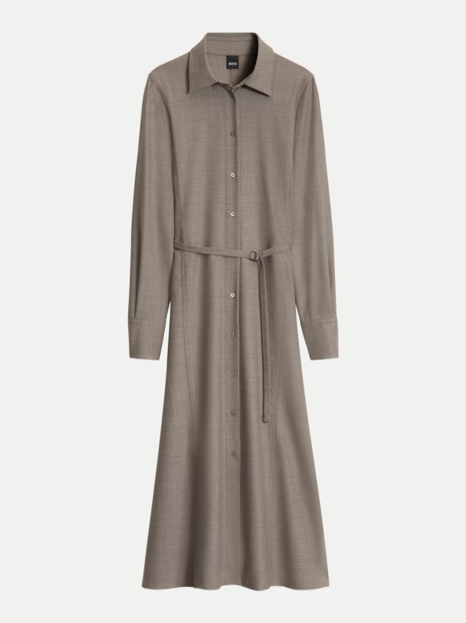 BOSS Black Hemdblusenkleid Dannel mit Gürtel bei Robert Ley