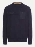 camel active Strickpullover mit Brusttasche Tinted Blue bei Robert Ley