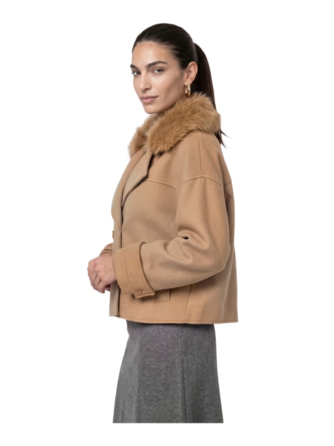 Monari Jacke mit Kunstfellkragen bei Robert Ley