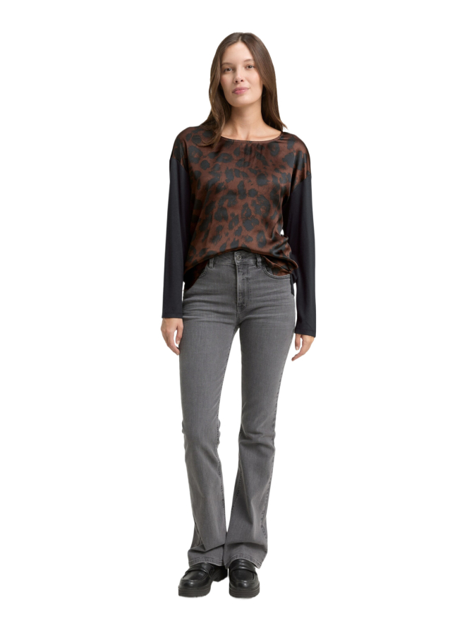 Tom Tailor Casual Langarmshirt mit Leo-Print bei Robert Ley