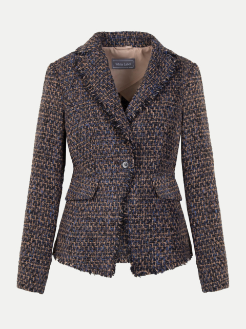 White Label Tweedblazer mit Fransenkanten bei Robert Ley
