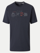 Casamoda T-Shirt mit Schriftzug 108-108 blau bei Robert Ley