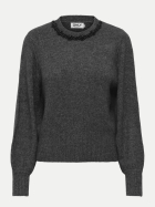 Only Strickpullover ONLELSA 179075004-Medium Grey Melange/W. Black Pearls bei Robert Ley
