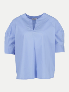 Rosso35 Kurzarm Bluse 07 cornflower b bei Robert Ley
