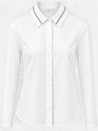 Peserico Hemdbluse mit Strass-Details A00 flash white bei Robert Ley