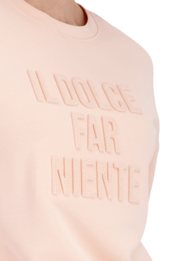 Monari Kurzarm Sweatshirt mit Schriftzug bei Robert Ley