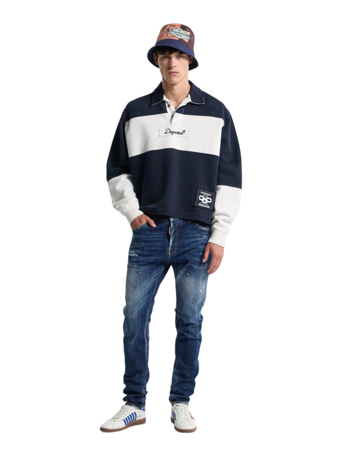 DSQUARED2 Rugby Shirt mit Brustlogo bei Robert Ley
