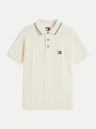 Tommy Jeans Strukturiertes Poloshirt AEF-BEIGE bei Robert Ley