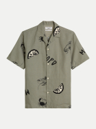Marc O'Polo DENIM Hemd mit Allover-Print 4057-Light Green_Multi_01 bei Robert Ley