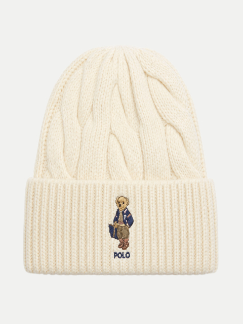 Polo Ralph Lauren Strickmütze mit Bärenstickerei bei Robert Ley
