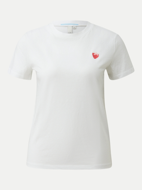 Q/S designed by T-Shirt mit Herz-Stickerei bei Robert Ley