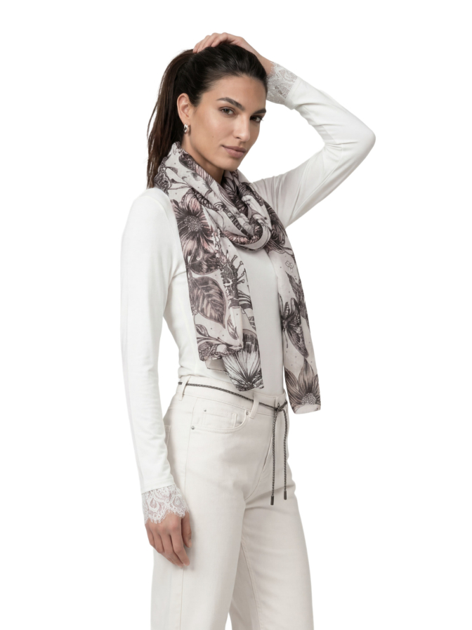 Monari Tuchschal mit Blumen-Muster bei Robert Ley