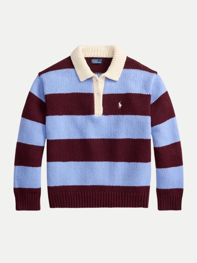 Polo Ralph Lauren Gestreifter Rugbypullover mit Wolle bei Robert Ley