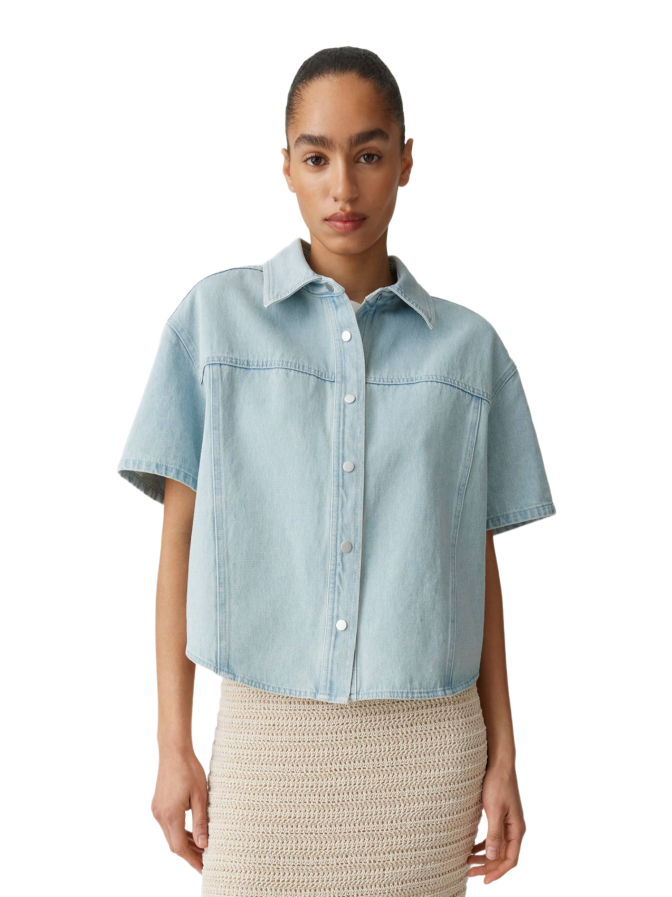 Opus Kurzarm Jeanshemd Ferluna Breath bei Robert Ley