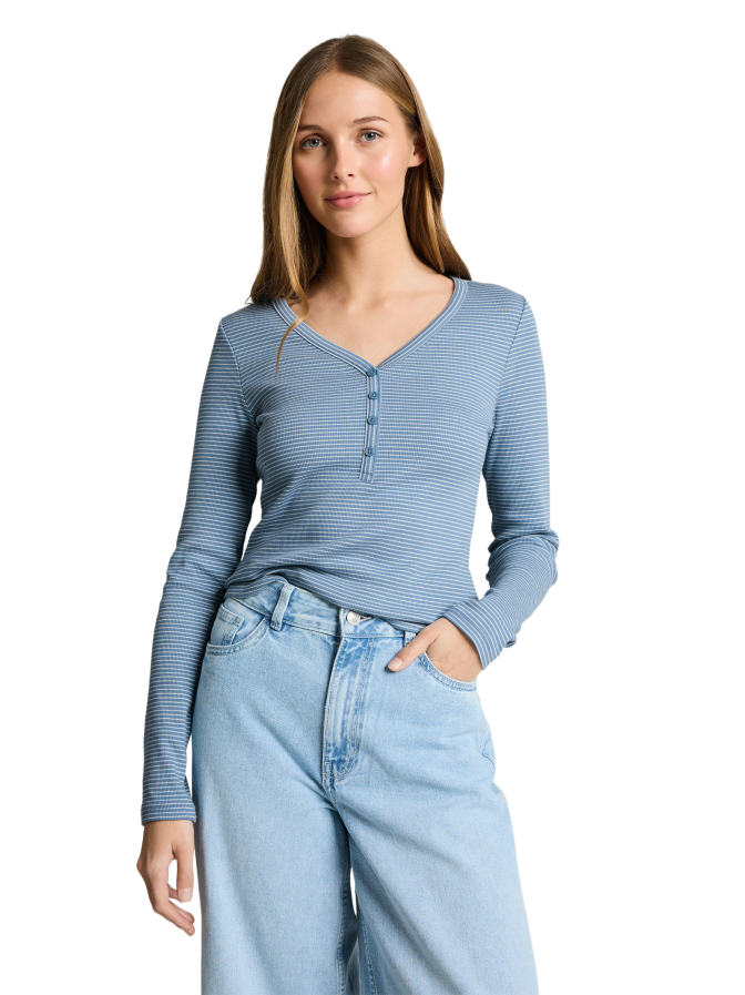 Tom Tailor Denim Langarmshirt mit Streifenmuster bei Robert Ley