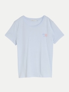 Tom Tailor Denim T-Shirt mit Stickerei auf der Brust 22235-mountain sky blue bei Robert Ley