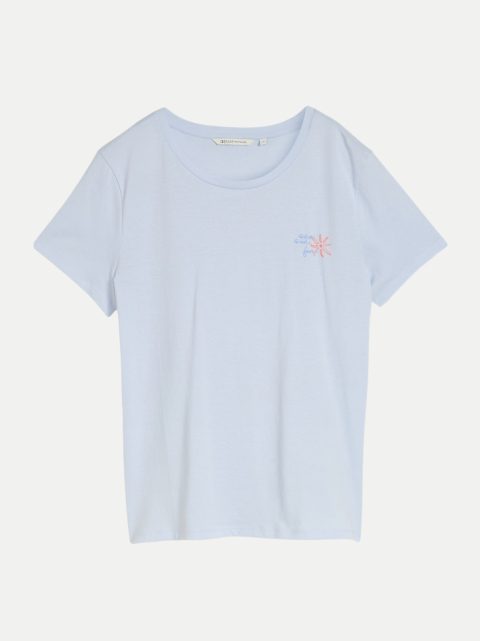 Tom Tailor Denim T-Shirt mit Stickerei auf der Brust bei Robert Ley