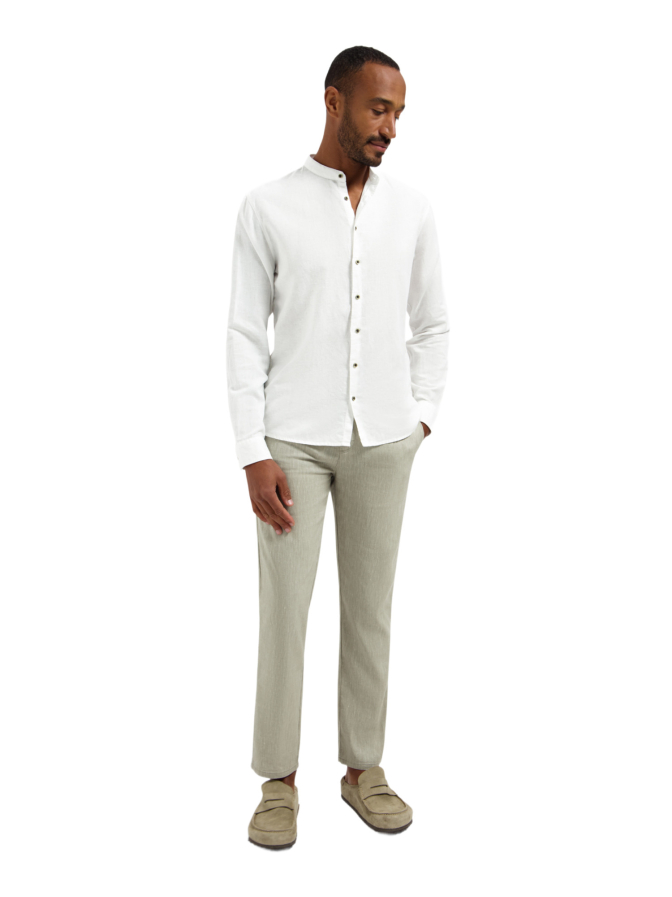 NO EXCESS Stehkragen Hemd aus Leinenmischung bei Robert Ley