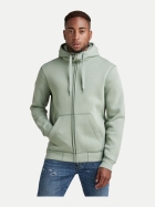 G-STAR RAW Premium Core Hooded Zip Through Sweatshirt C959-iceberg green bei Robert Ley