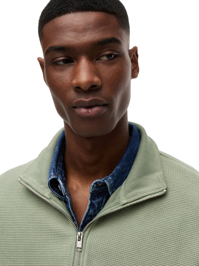 Tommy Jeans Half-Zip Sweater mit Waffel Struktur bei Robert Ley