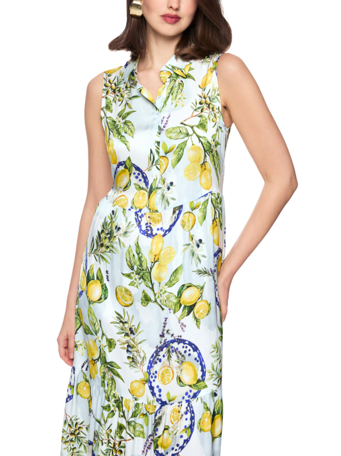 Marc Cain Kleid mit Zitronen-Oliven-Print bei Robert Ley