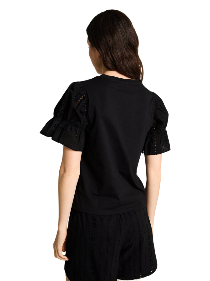 Tom Tailor Denim Loose Fit T-Shirt mit Lochstickereien bei Robert Ley