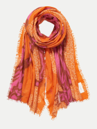 Purschoen Kaschmirschal 8097 bengal tiger aprikose-fuchsia bei Robert Ley