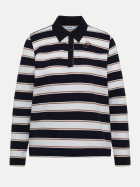 Cecil Langarm Poloshirt mit Knöpfen 36831-urban dark blue bei Robert Ley