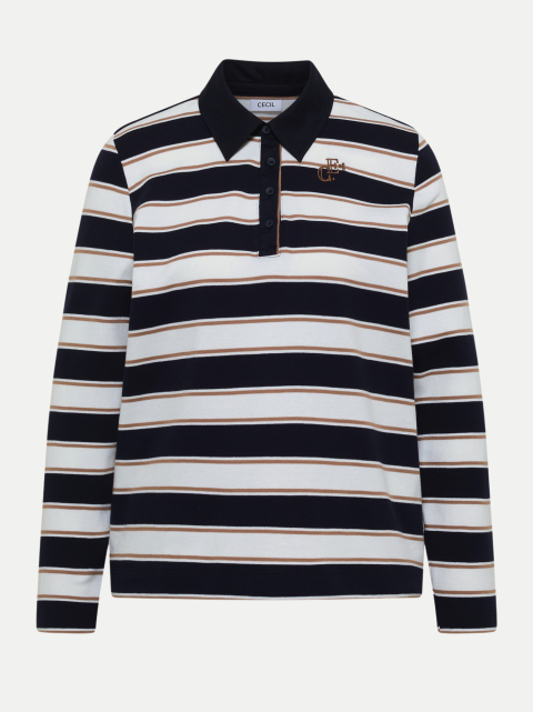Cecil Langarm Poloshirt mit Knöpfen bei Robert Ley