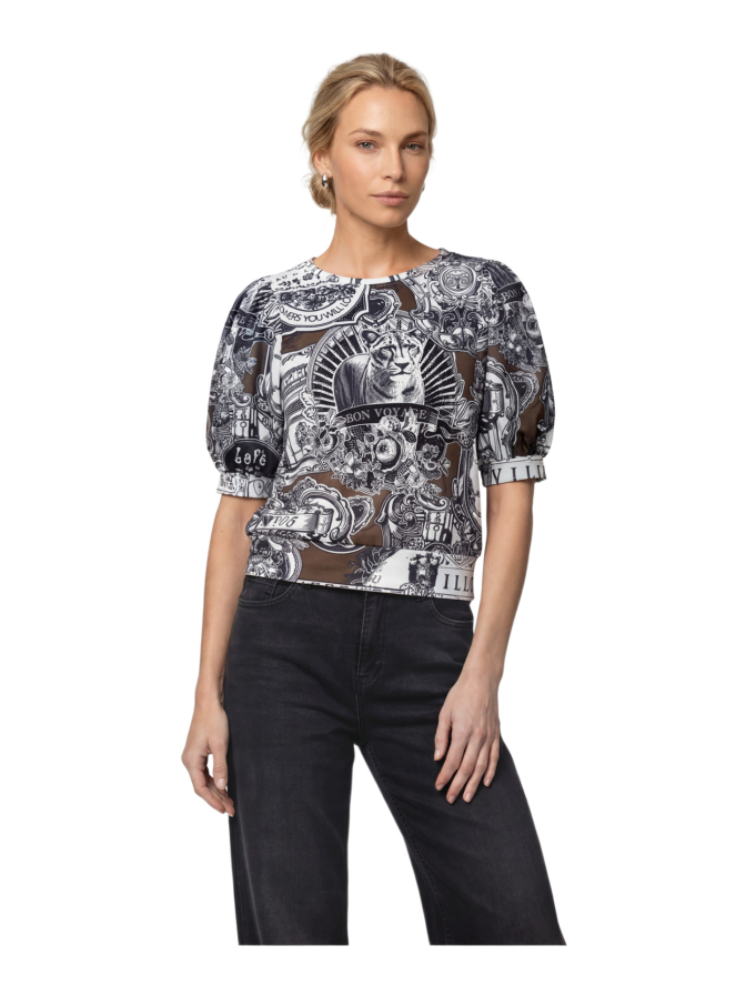 Monari Sweatshirt mit Emblem-Muster bei Robert Ley