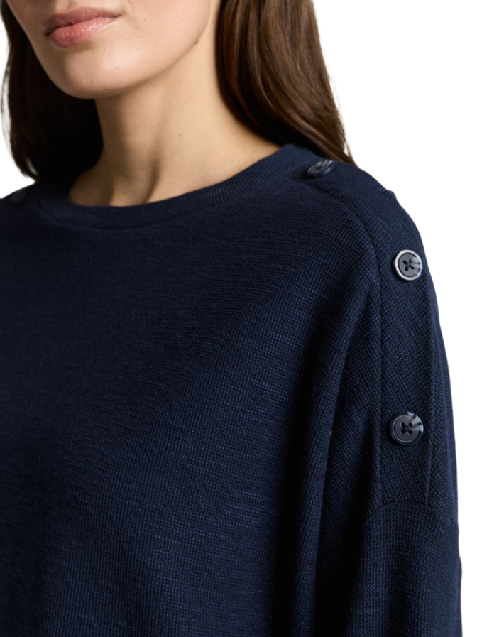 Tom Tailor Casual Langarmshirt mit Knopf-Details bei Robert Ley